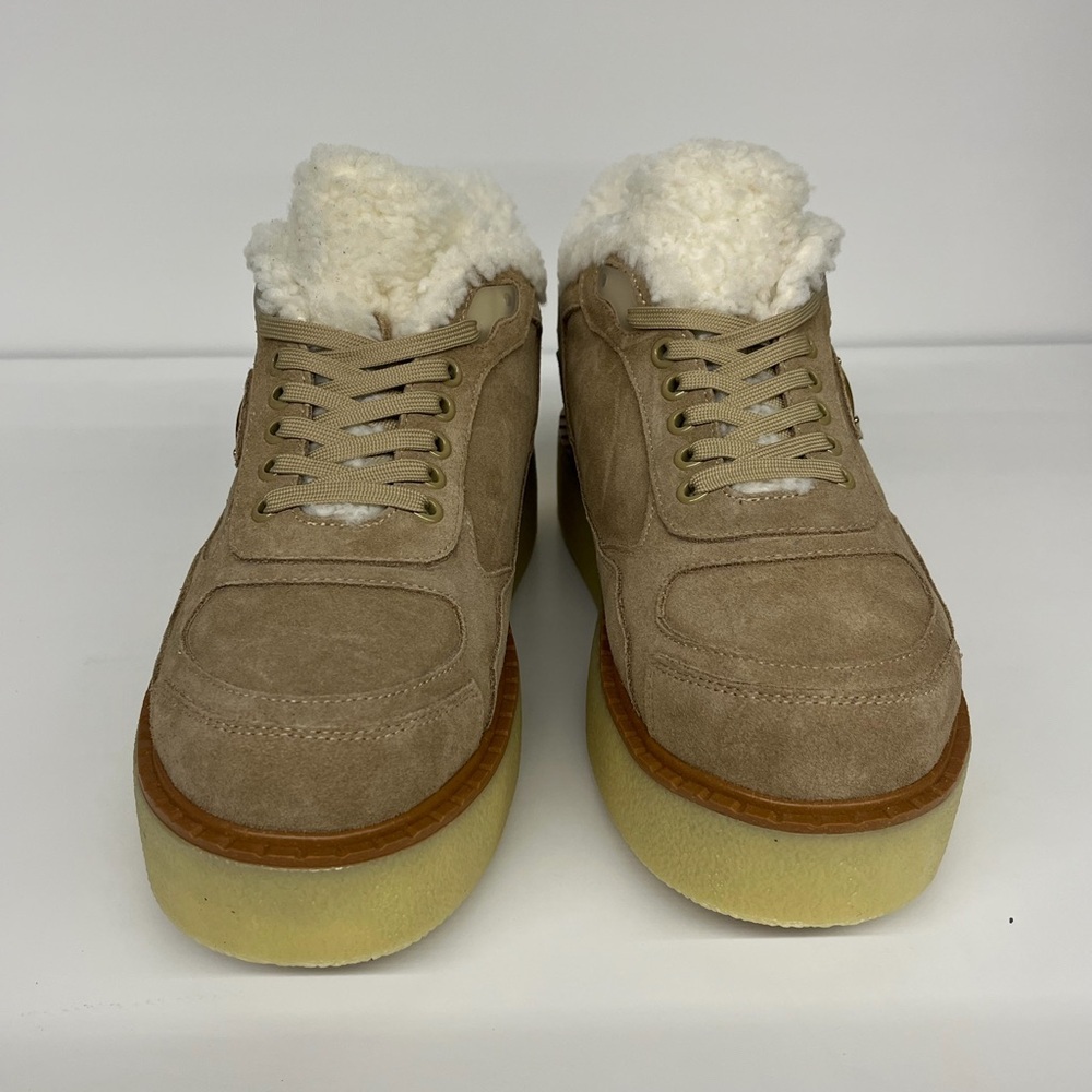 Prada Suede mid-top sneakers in Ecru Size 40 - Picture 2 of 5
